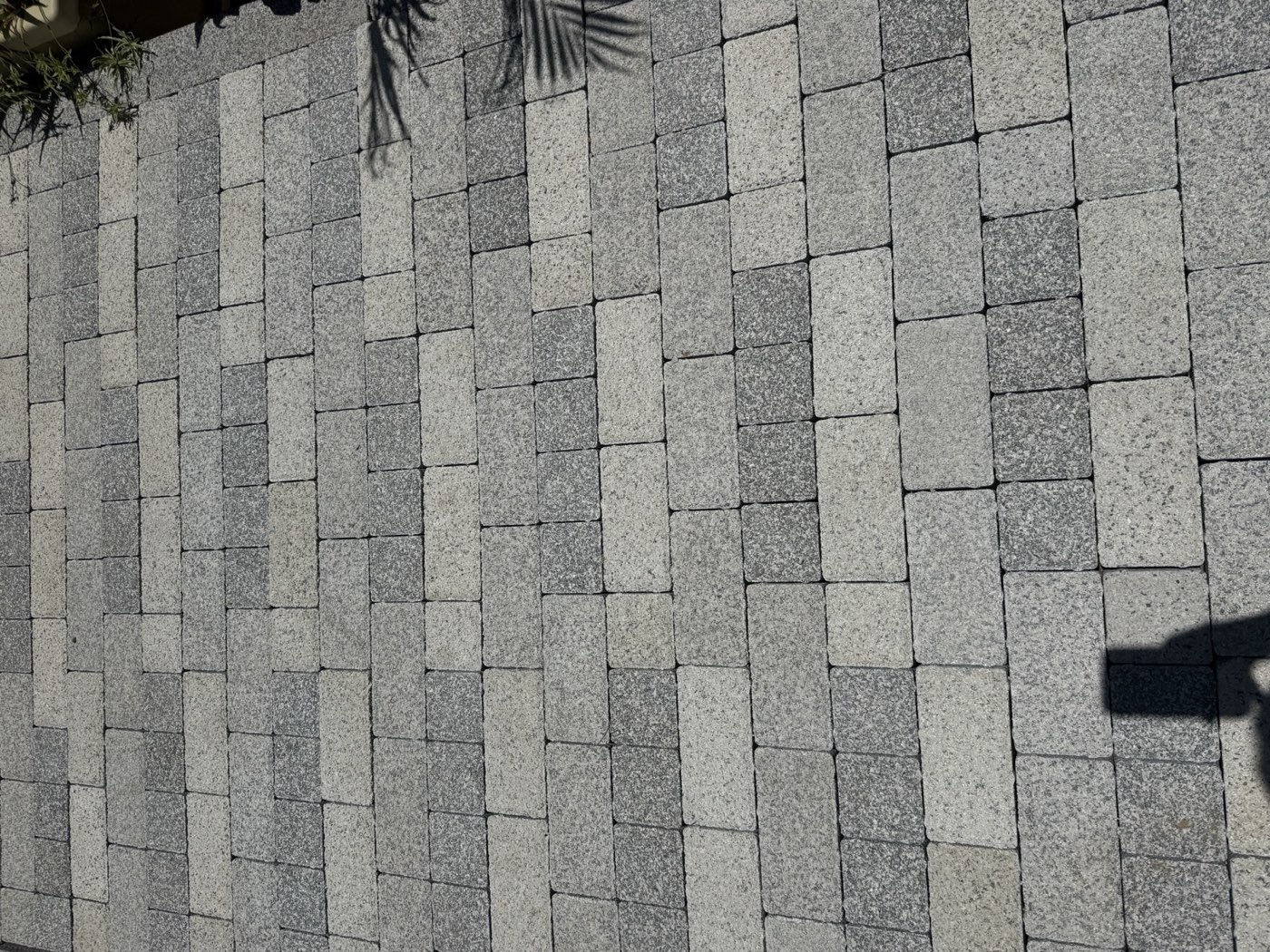 Grey paving field