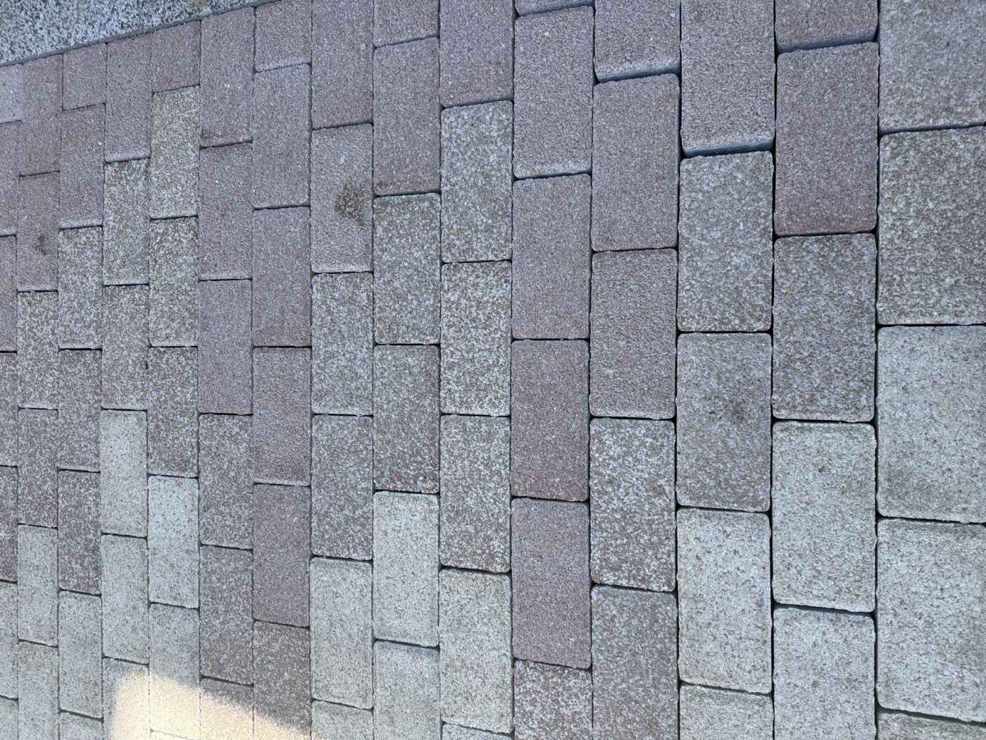 Grey rectangular paving